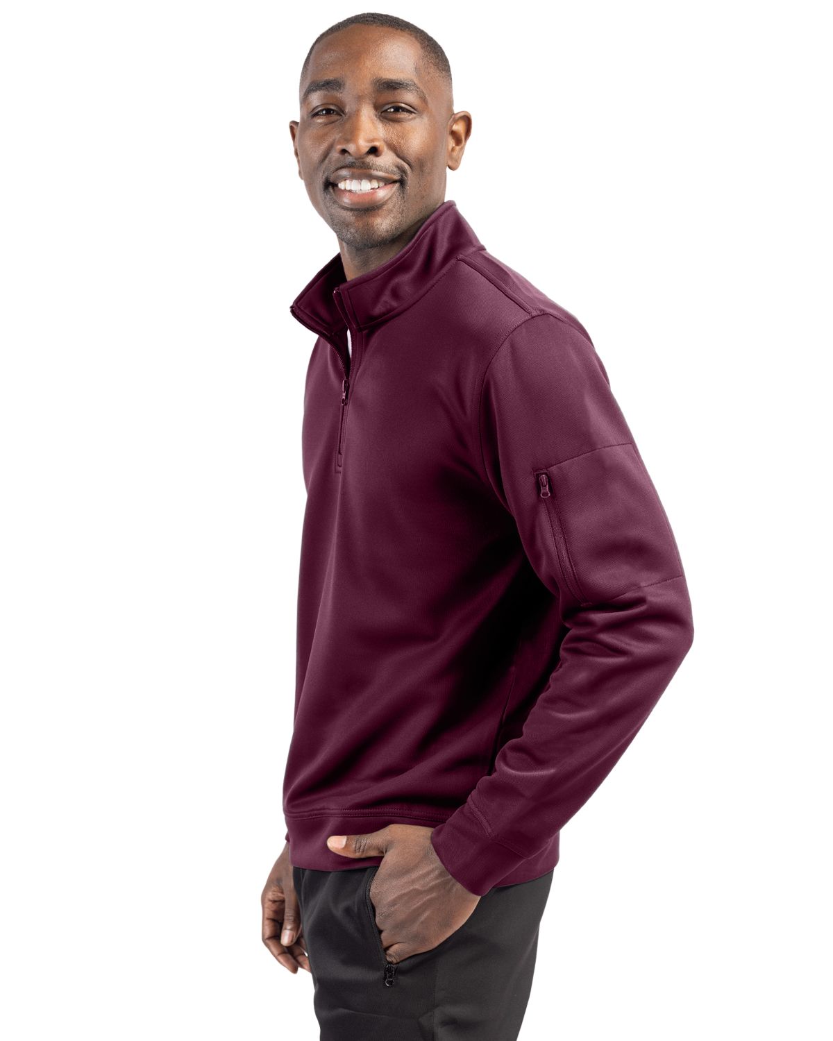 Clique Lift Solution-dyed Performance Unisex Half Zip Sweatshirt