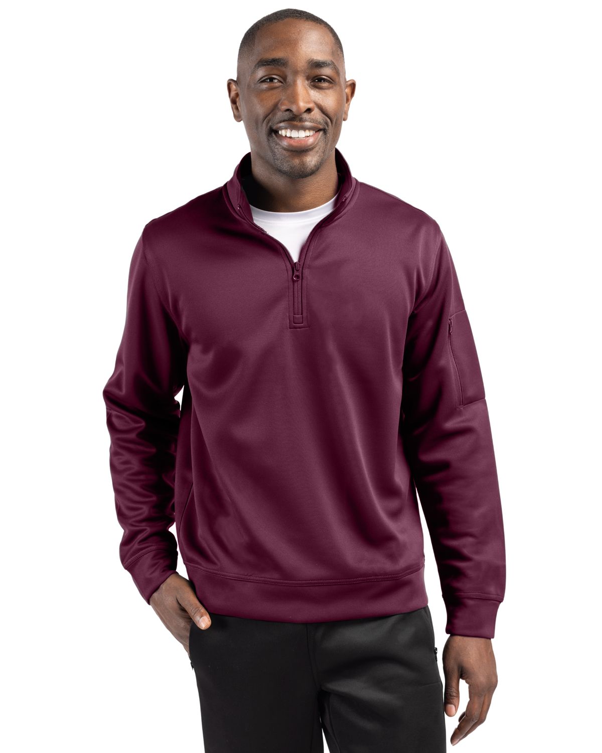 Clique Lift Solution-dyed Performance Unisex Half Zip Sweatshirt