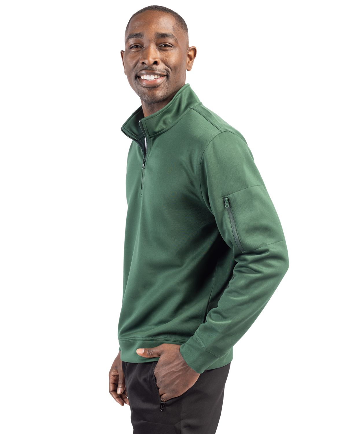 Clique Lift Solution-dyed Performance Unisex Half Zip Sweatshirt