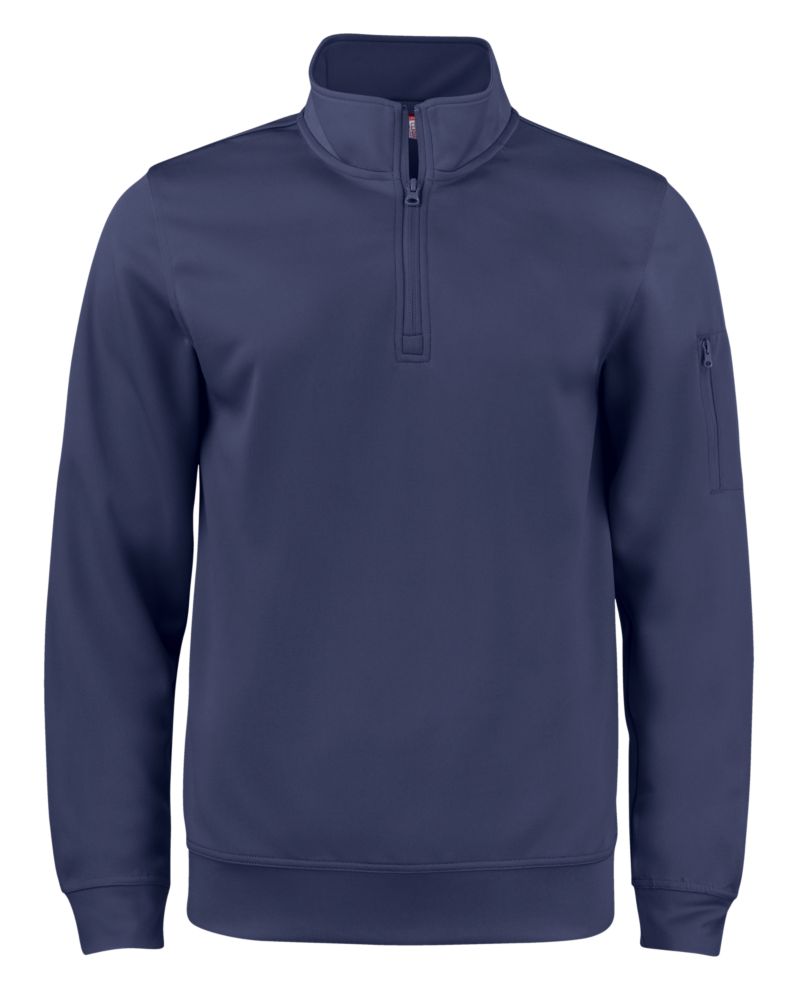 Clique Lift Solution-dyed Performance Unisex Half Zip Sweatshirt
