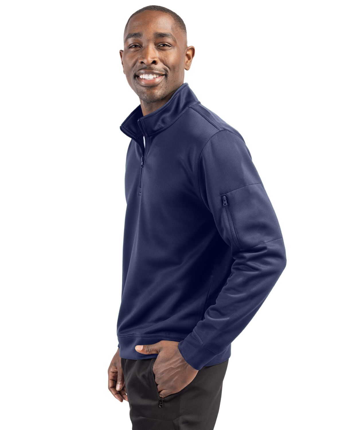 Clique Lift Solution-dyed Performance Unisex Half Zip Sweatshirt