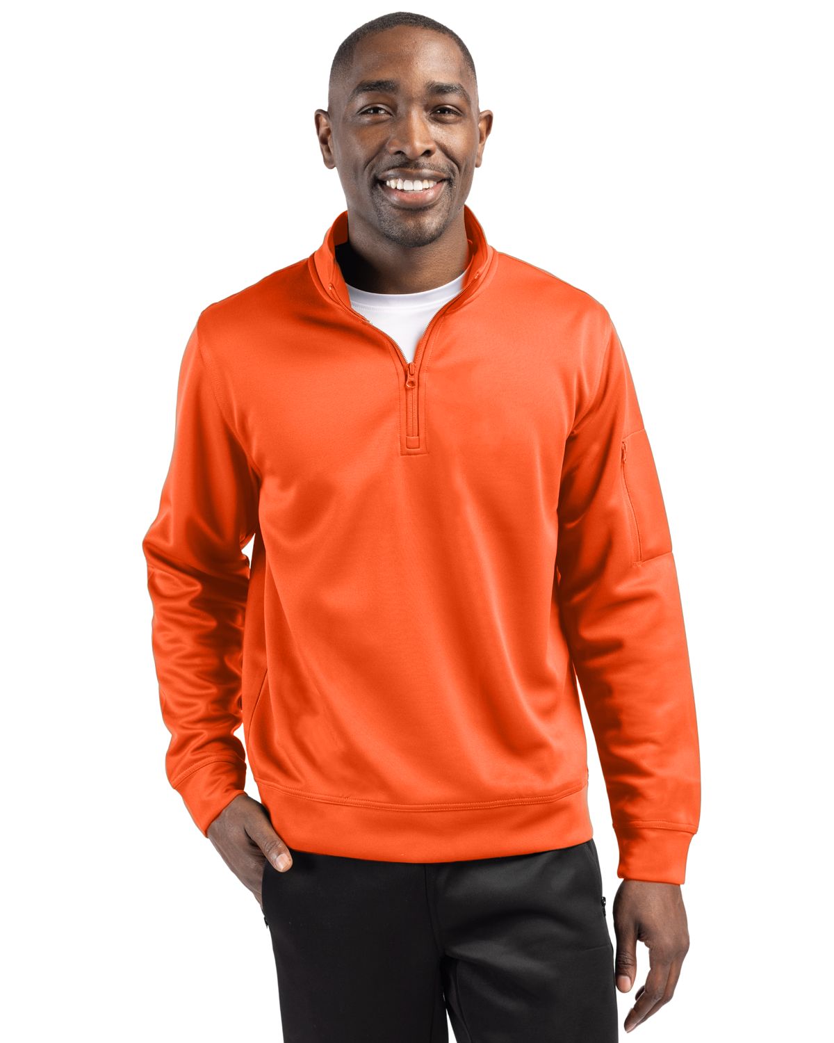 Clique Lift Solution-dyed Performance Unisex Half Zip Sweatshirt