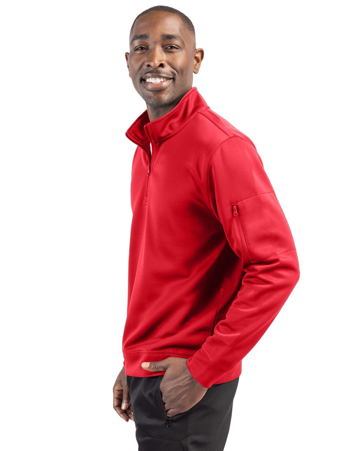 Clique Lift Solution-dyed Performance Unisex Half Zip Sweatshirt