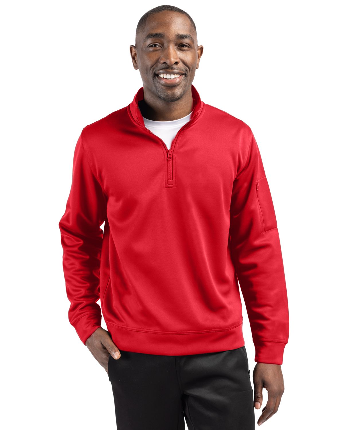 Clique Lift Solution-dyed Performance Unisex Half Zip Sweatshirt