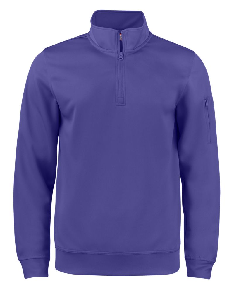 Clique Lift Solution-dyed Performance Unisex Half Zip Sweatshirt