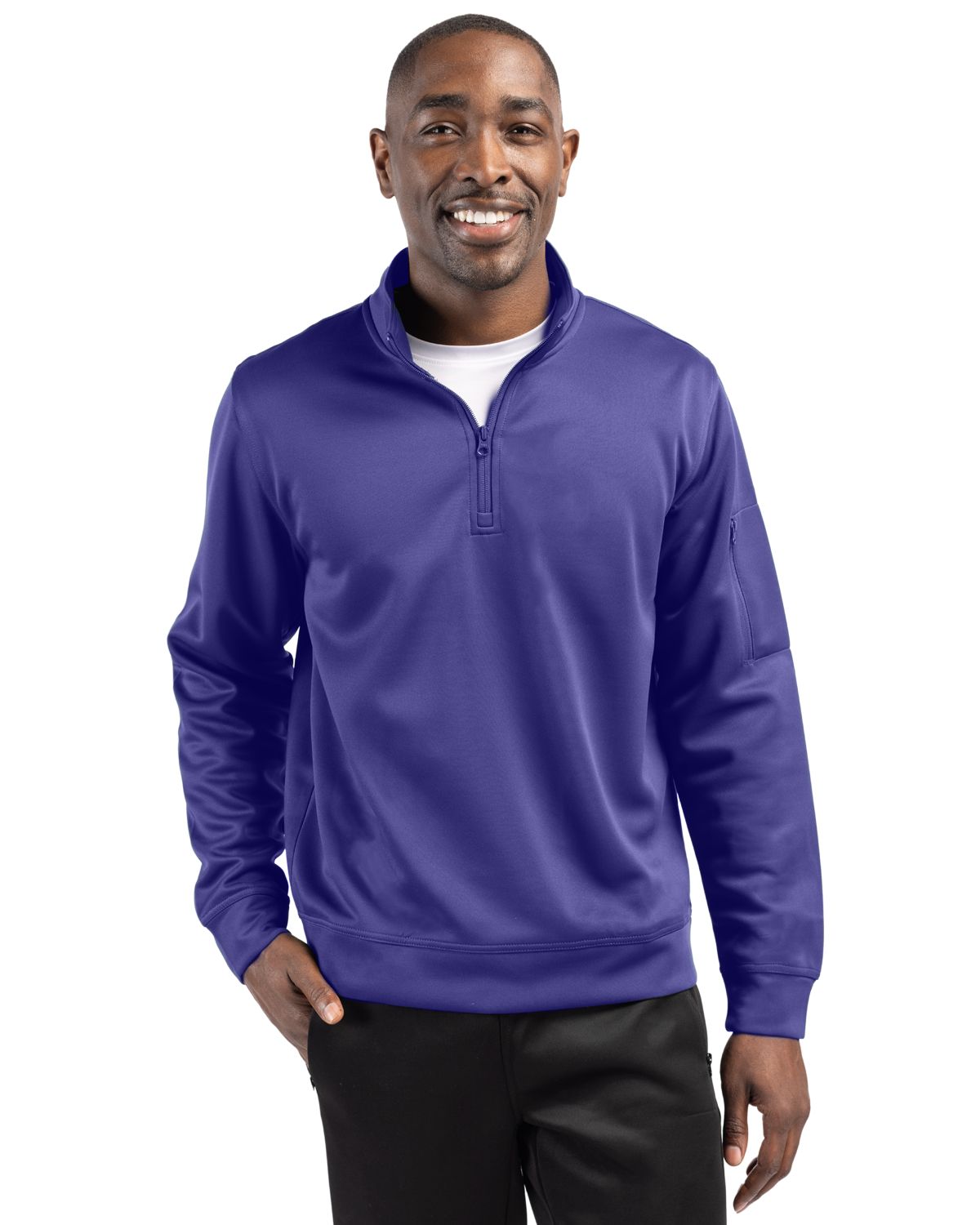 Clique Lift Solution-dyed Performance Unisex Half Zip Sweatshirt