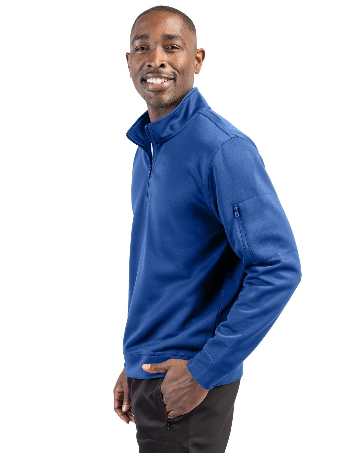 Clique Lift Solution-dyed Performance Unisex Half Zip Sweatshirt