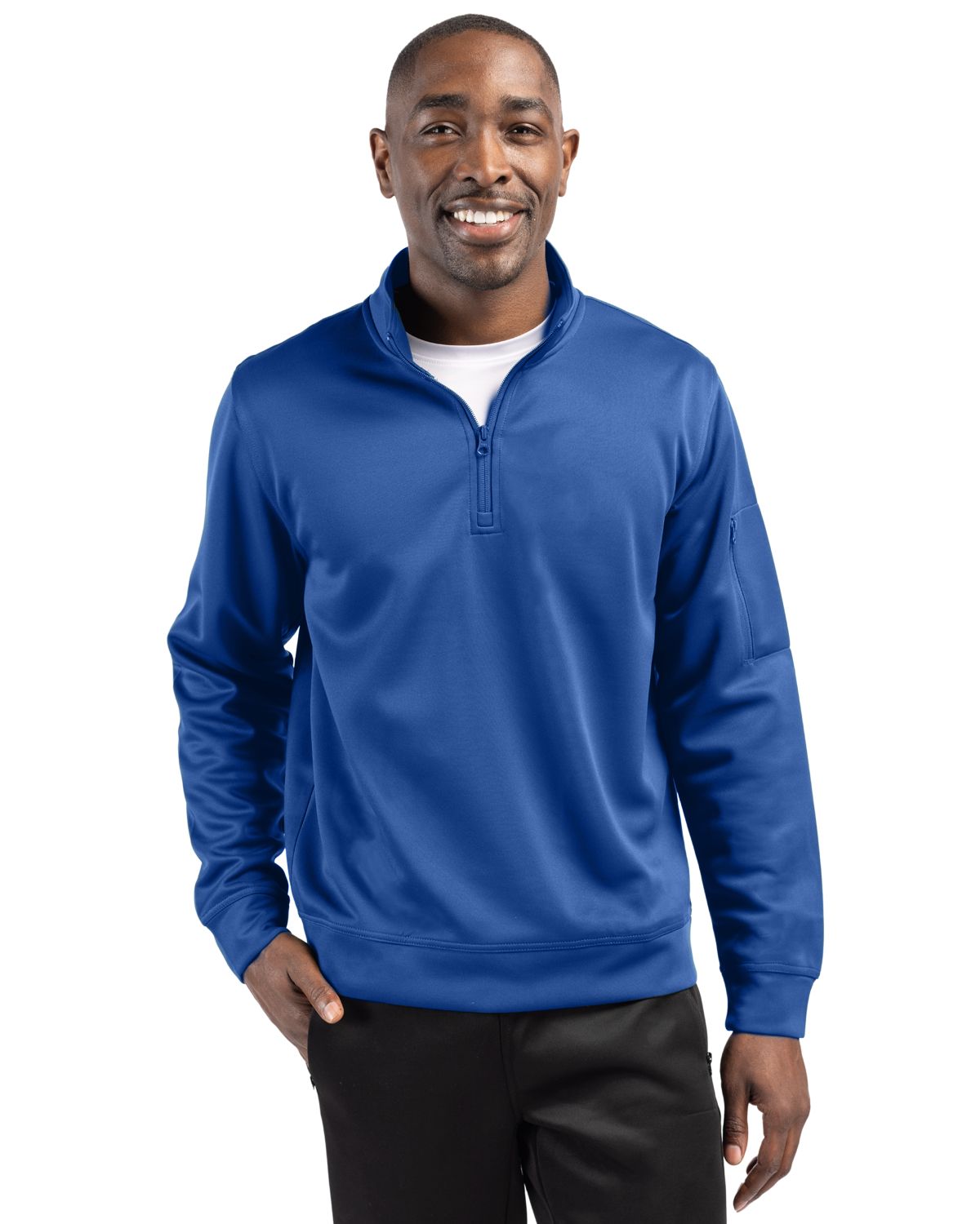 Clique Lift Solution-dyed Performance Unisex Half Zip Sweatshirt