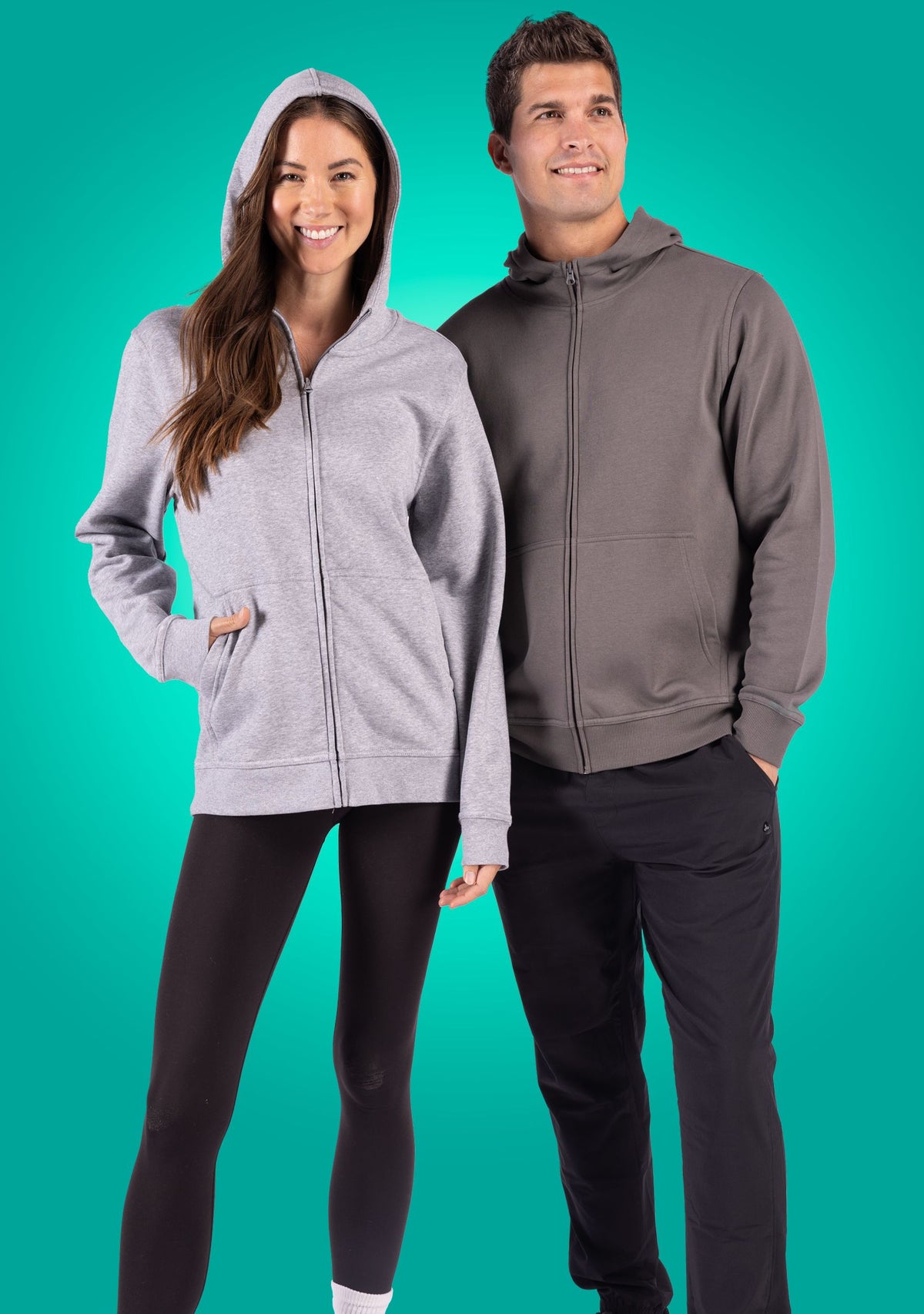 Clique Drive Recycled Unisex Full Zip Hooded Sweatshirt