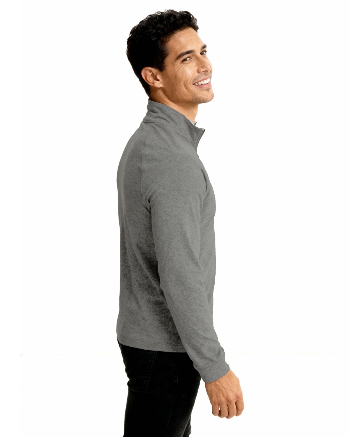 Clique Dash Recycled Mens Quarter Zip Sweatshirt