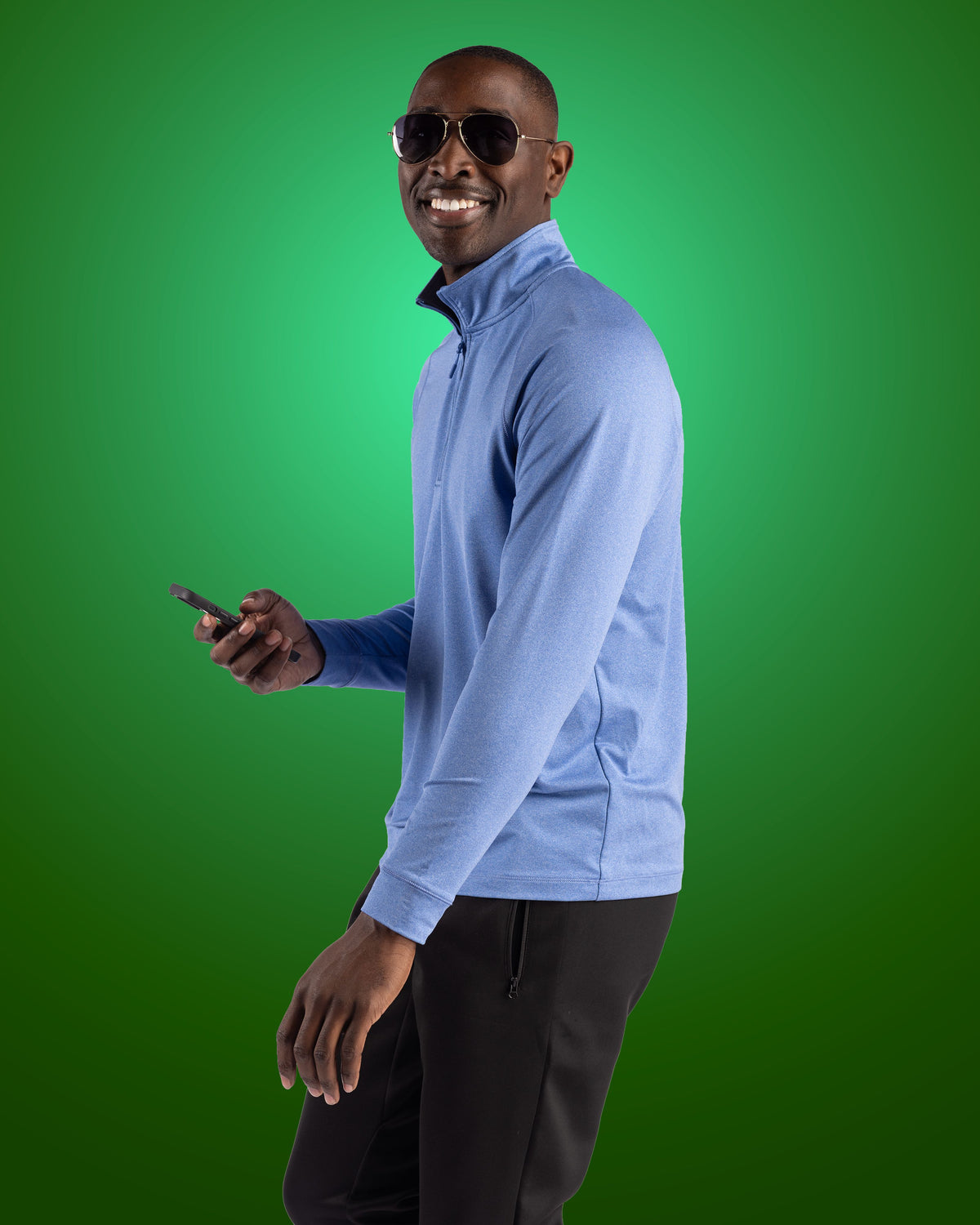 Clique Dash Recycled Mens Quarter Zip Sweatshirt