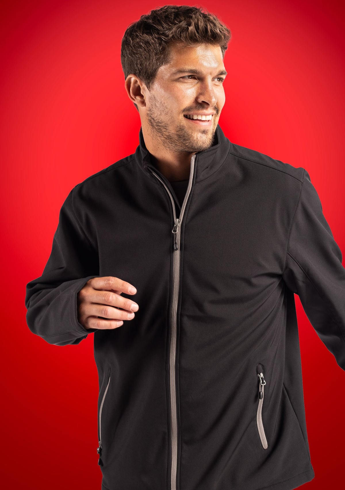 Clique Tempo Recycled Stretch Softshell Mens Full Zip Jacket