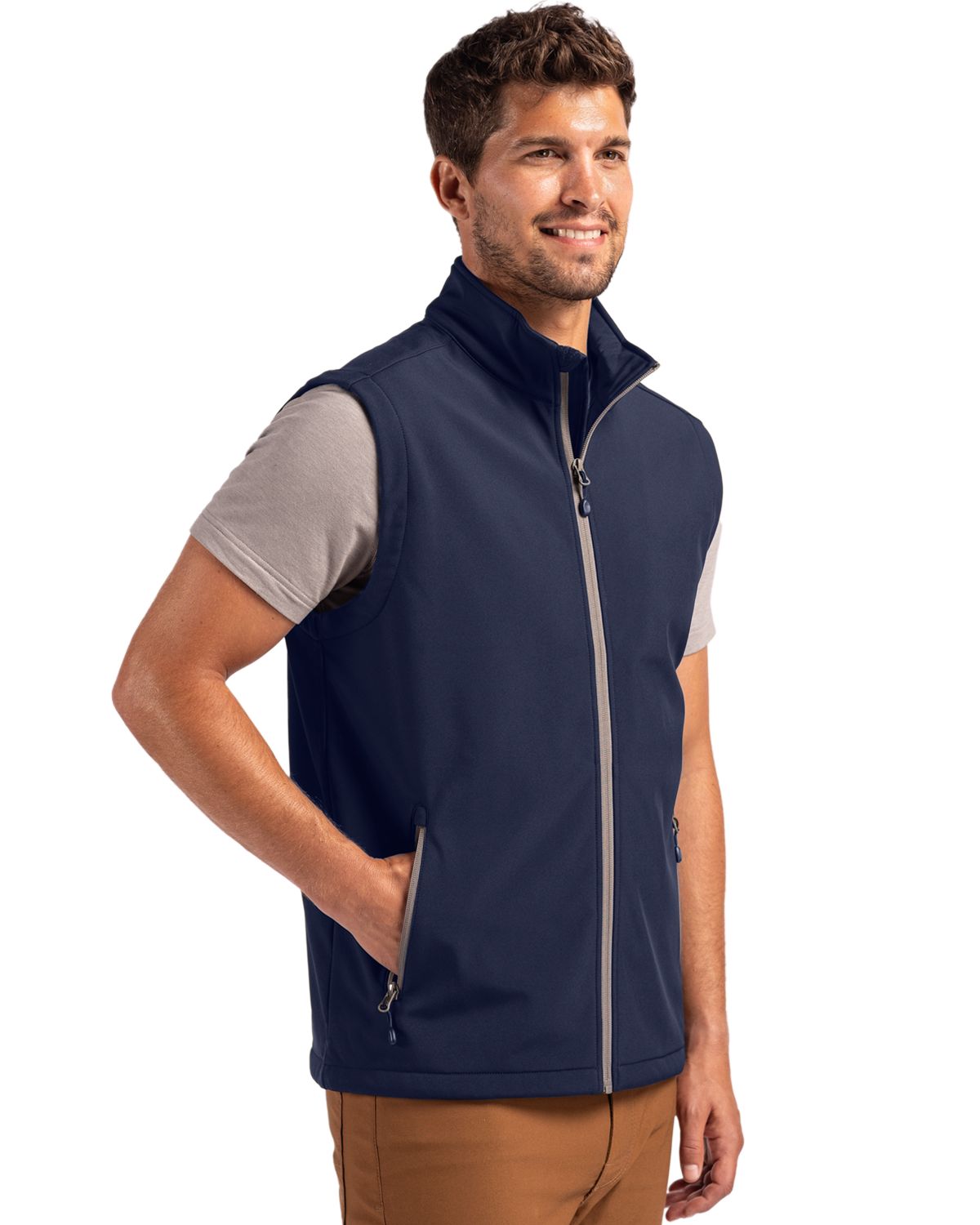 Clique Tempo Recycled Stretch Softshell Mens Full Zip Vest