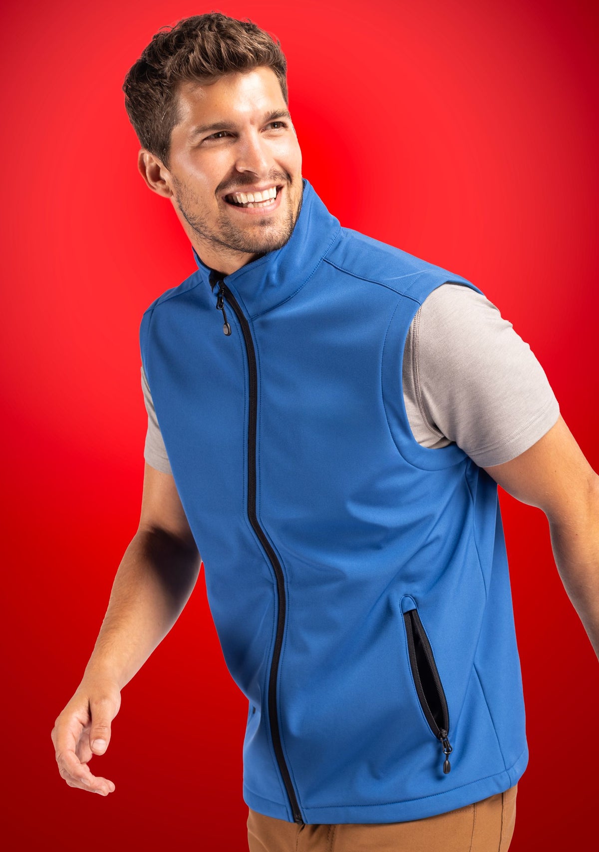 Clique Tempo Recycled Stretch Softshell Mens Full Zip Vest