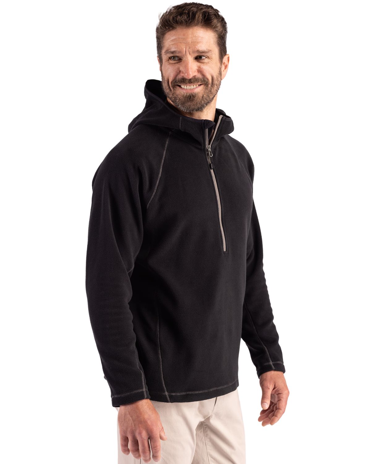 Clique Powder Recycled Fleece Mens Half Zip Sweatshirt