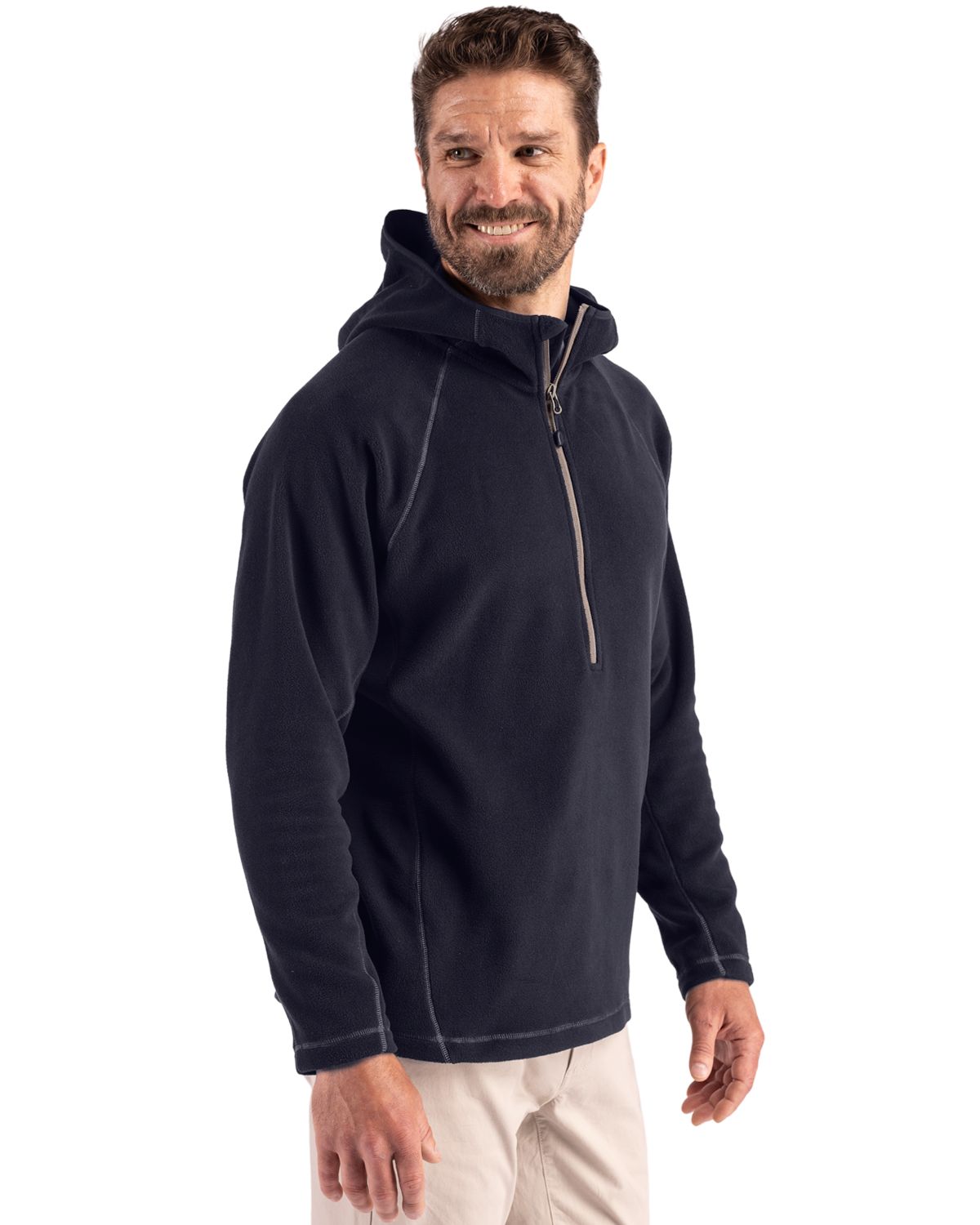 Clique Powder Recycled Fleece Mens Half Zip Sweatshirt