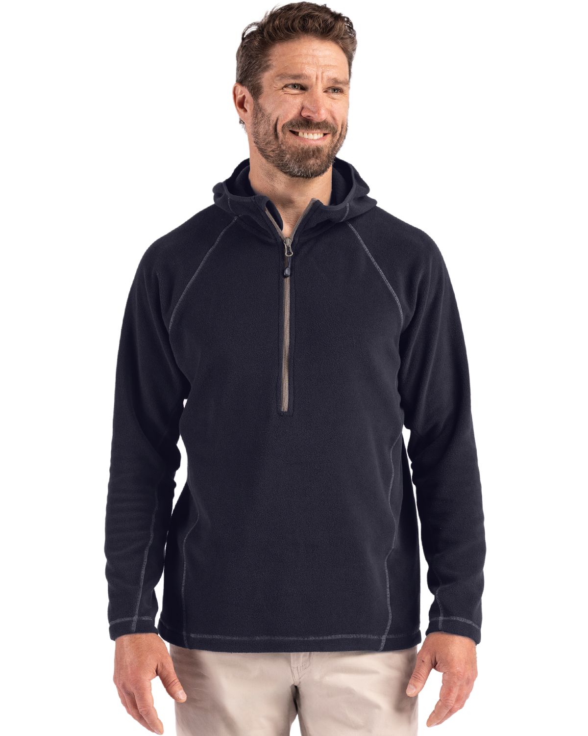 Clique Powder Recycled Fleece Mens Half Zip Sweatshirt