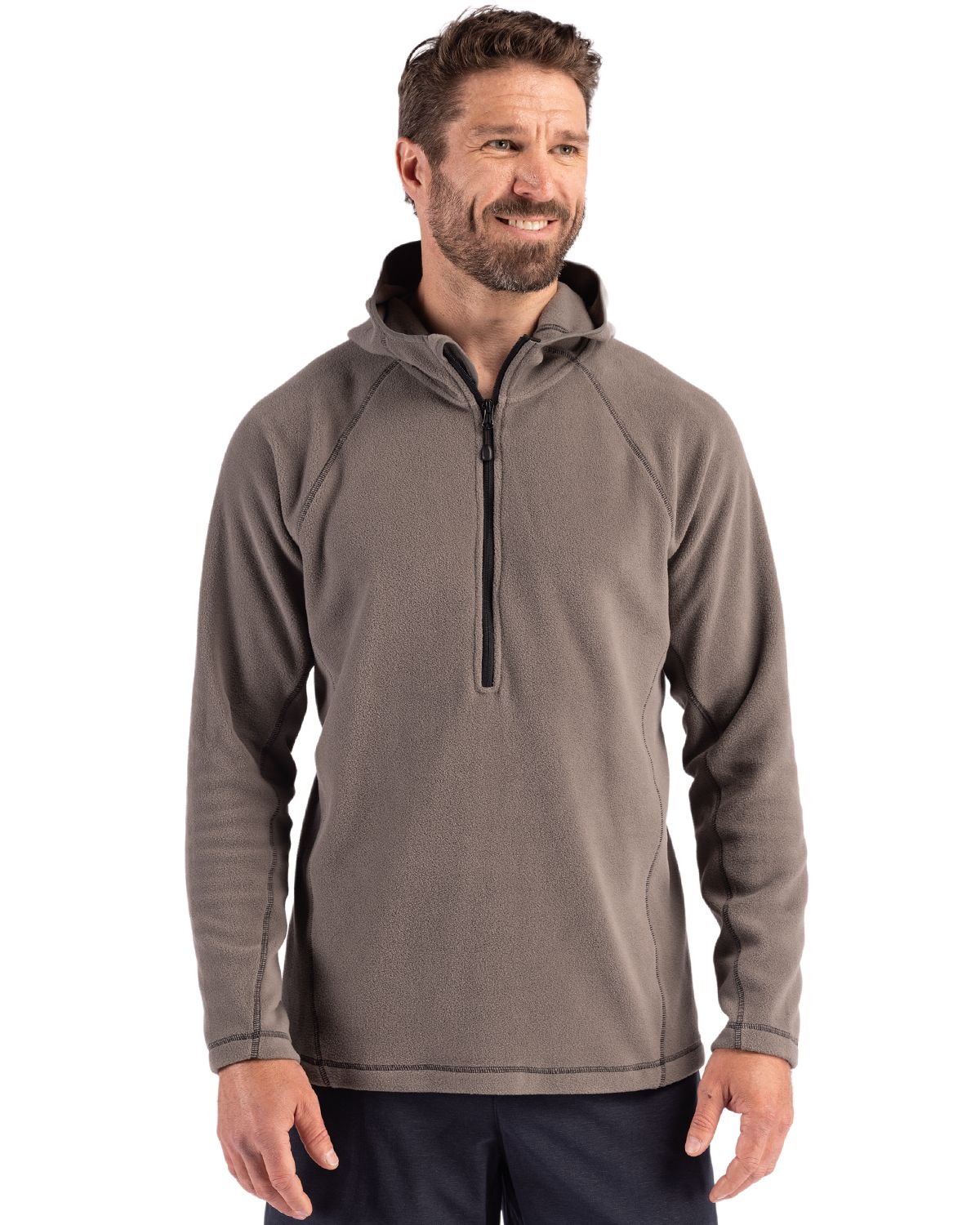 Clique Powder Recycled Fleece Mens Half Zip Sweatshirt