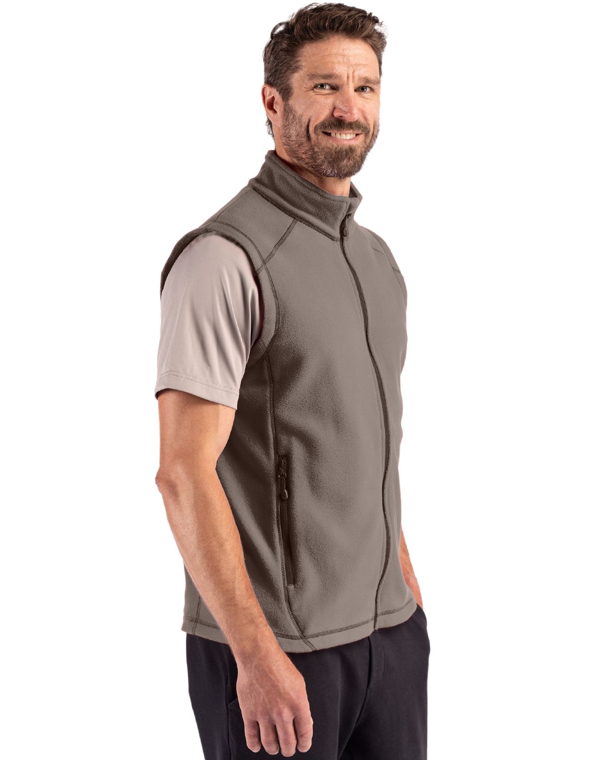 Clique Powder Recycled Fleece Mens Full Zip Vest
