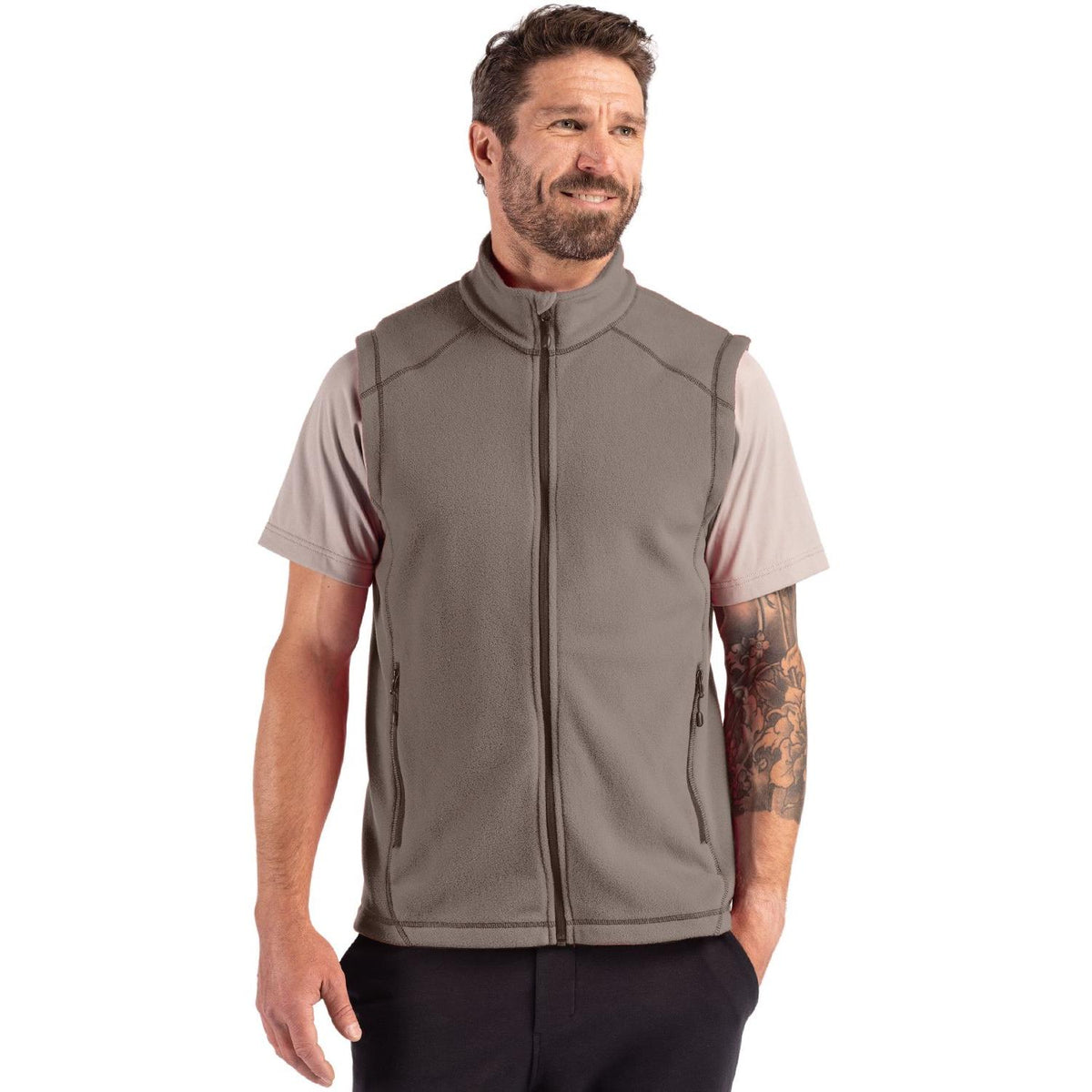 Clique Powder Recycled Fleece Mens Full Zip Vest