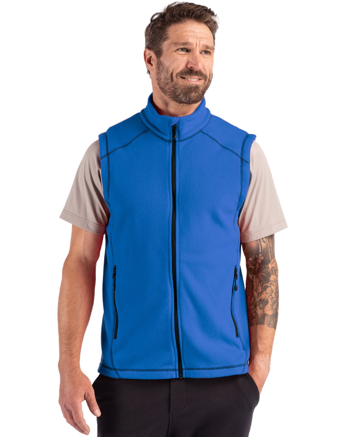 Clique Powder Recycled Fleece Mens Full Zip Vest