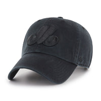 Montreal Expos '47 Clean Up Cap - Black on Black
