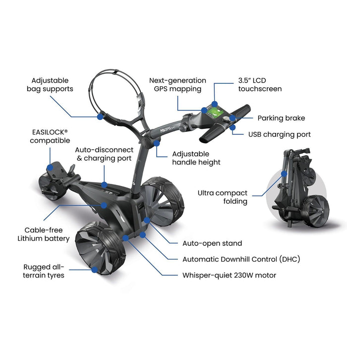 Motocaddy M5 GPS DHC Ultra Lithium Electric Golf Cart