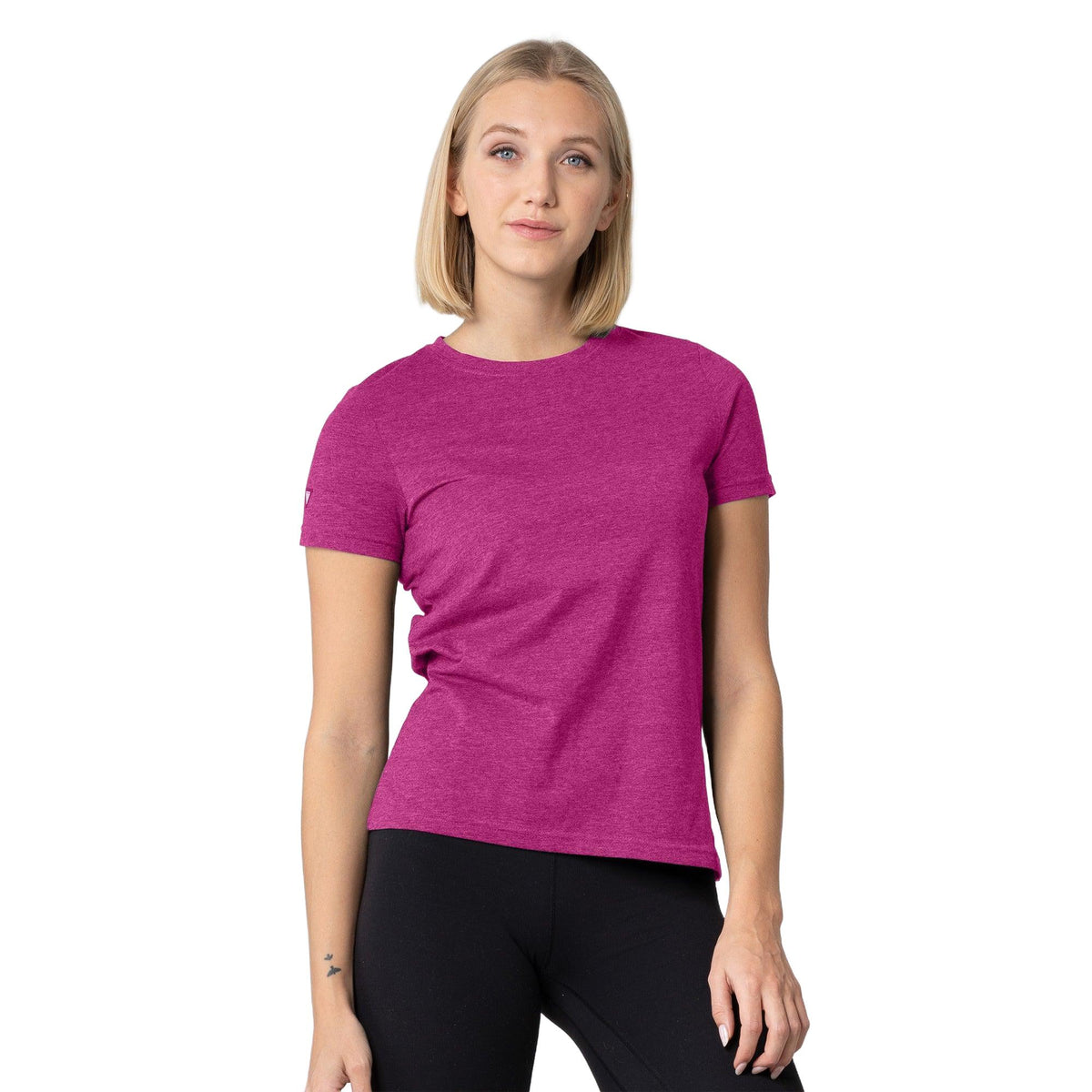 Levelwear Maddox Crew Neck Tee - Womens - Heather Dahlia