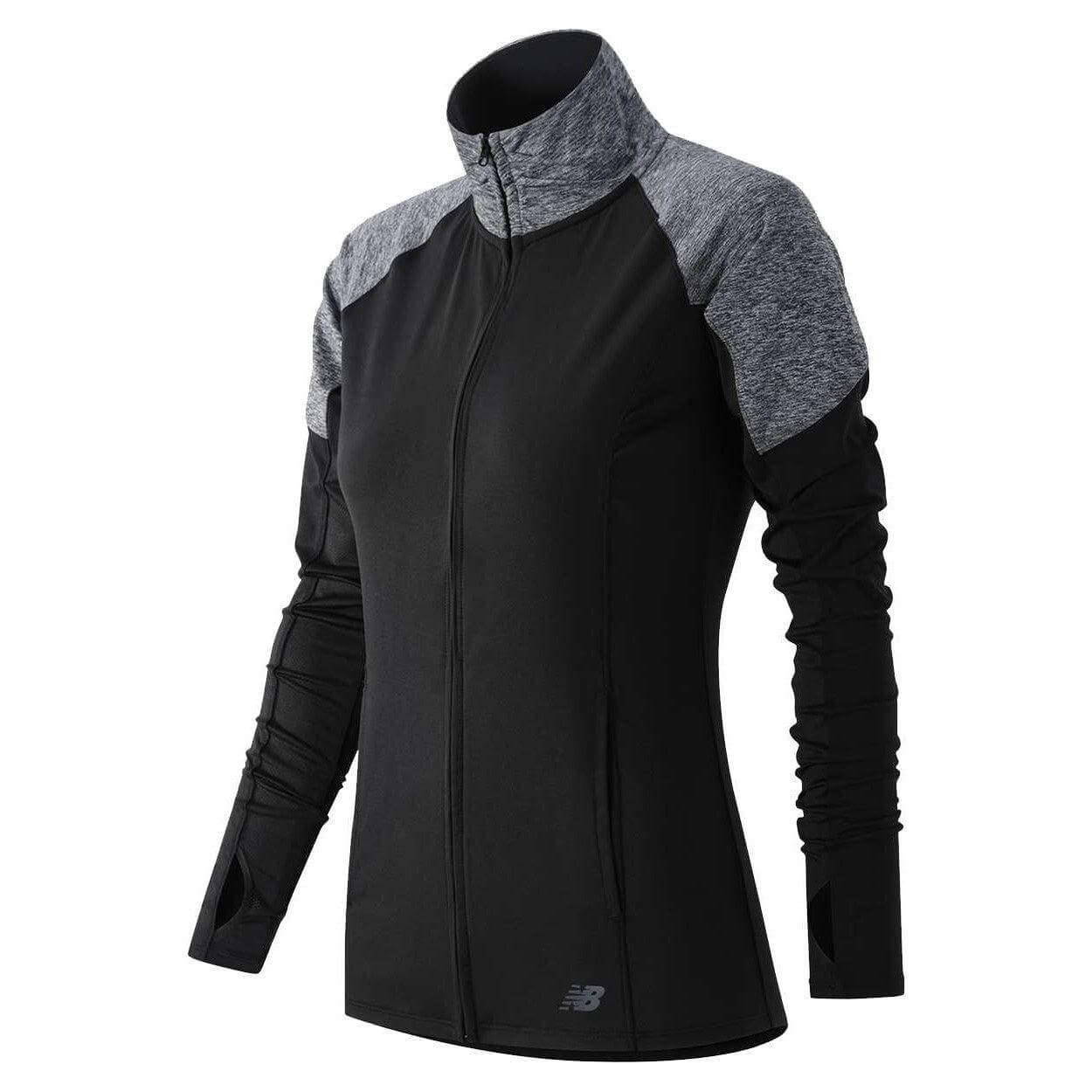 New Balance WJ53816 Women s Studio Jacket Black Grey M