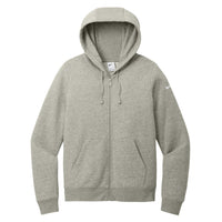 Nike Club Fleece Sleeve Swoosh Full Zip Hoodie - Women's - Dark Grey Heather