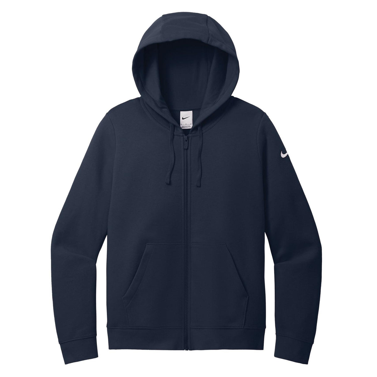 Nike Club Fleece Sleeve Swoosh Full Zip Hoodie - Women's - Midnight Navy