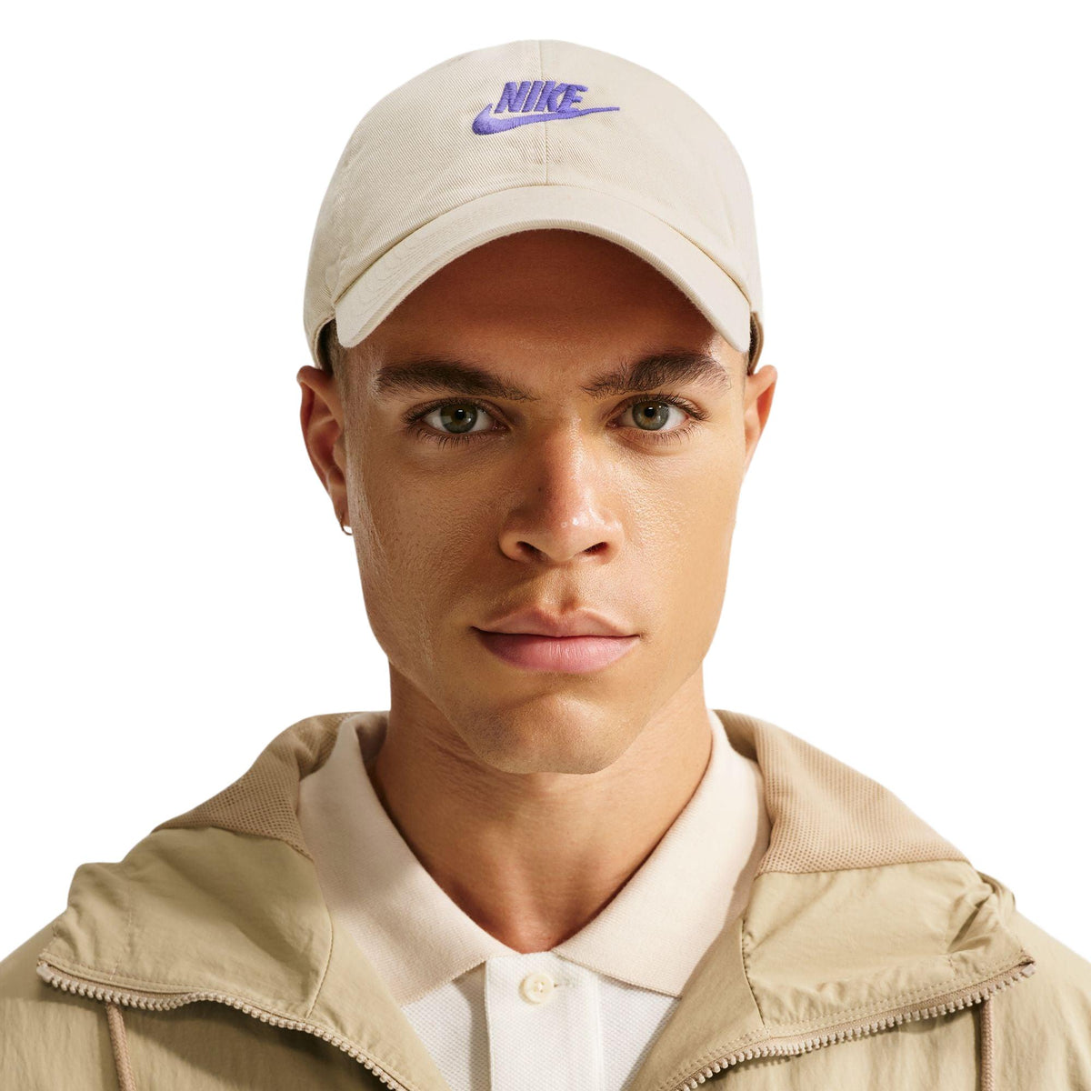 Nike Club Unstructured Futura Wash Cap - Light Khaki / Sapphire