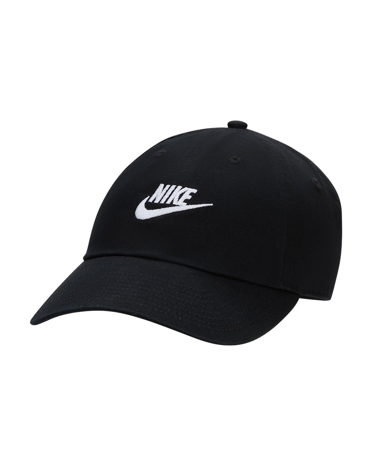 Nike Club Unstructured Futura Wash Cap - Black / White