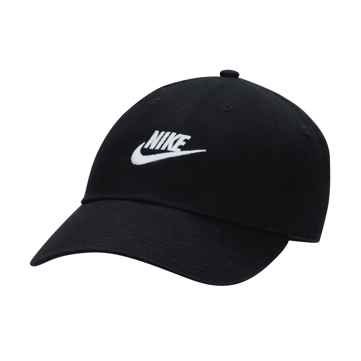 Nike Club Unstructured Futura Wash Cap - Black / White