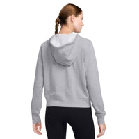 Nike Dri-FIT One Women's Full-Zip French Terry Hoodie - Carbon Heather / Black