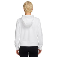 Nike Dri-FIT One Women's Full-Zip French Terry Hoodie - White / black