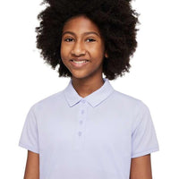 Nike Dri-FIT Victory Big Kids' (Girls') Golf Polo - Oxygen Purple / White