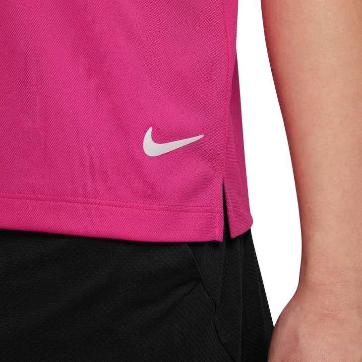Nike Dri-FIT Victory Big Kids' (Girls') Golf Polo - Active Pink / White