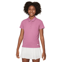 Nike Dri-FIT Victory Big Kids' (Girls') Golf Polo - Magic Flamingo / White