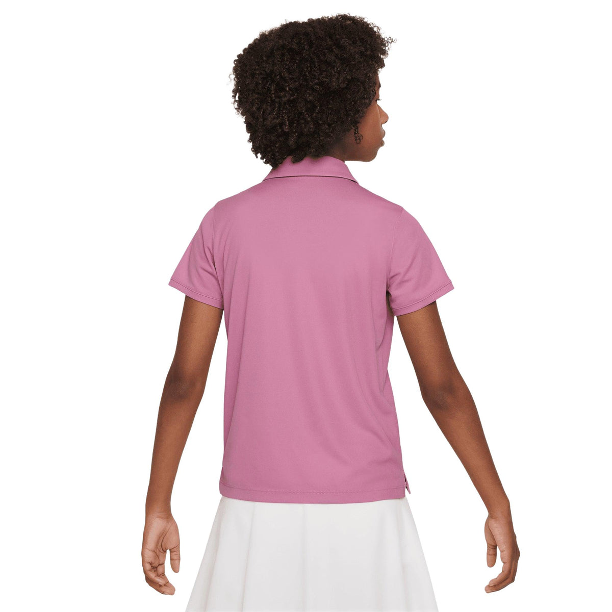 Nike Dri-FIT Victory Big Kids' (Girls') Golf Polo - Magic Flamingo / White