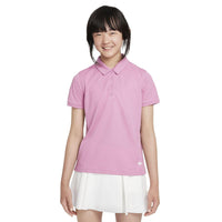 Nike Dri-FIT Victory Big Kids' (Girls') Golf Polo - Magic Flamingo / White