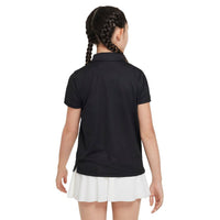 Nike Dri-FIT Victory Big Kids' (Girls') Golf Polo - Black / White