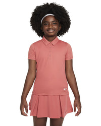 Nike Dri-FIT Victory Big Kids' (Girls') Golf Polo - Adobe / White