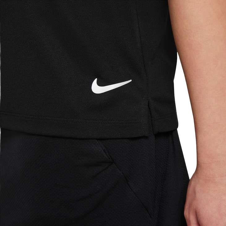 Nike Dri-FIT Victory Big Kids' (Girls') Golf Polo - Black / White