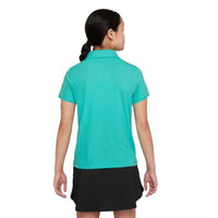 Nike Dri-FIT Victory Big Kids' (Girls') Golf Polo - Washed Teal / White