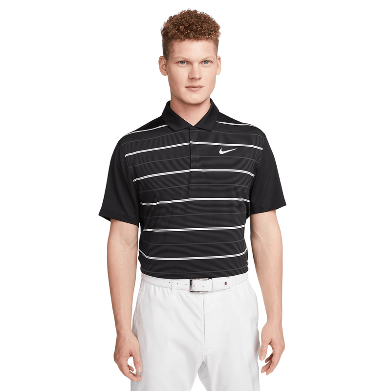 nike men's techknit stripe golf polo