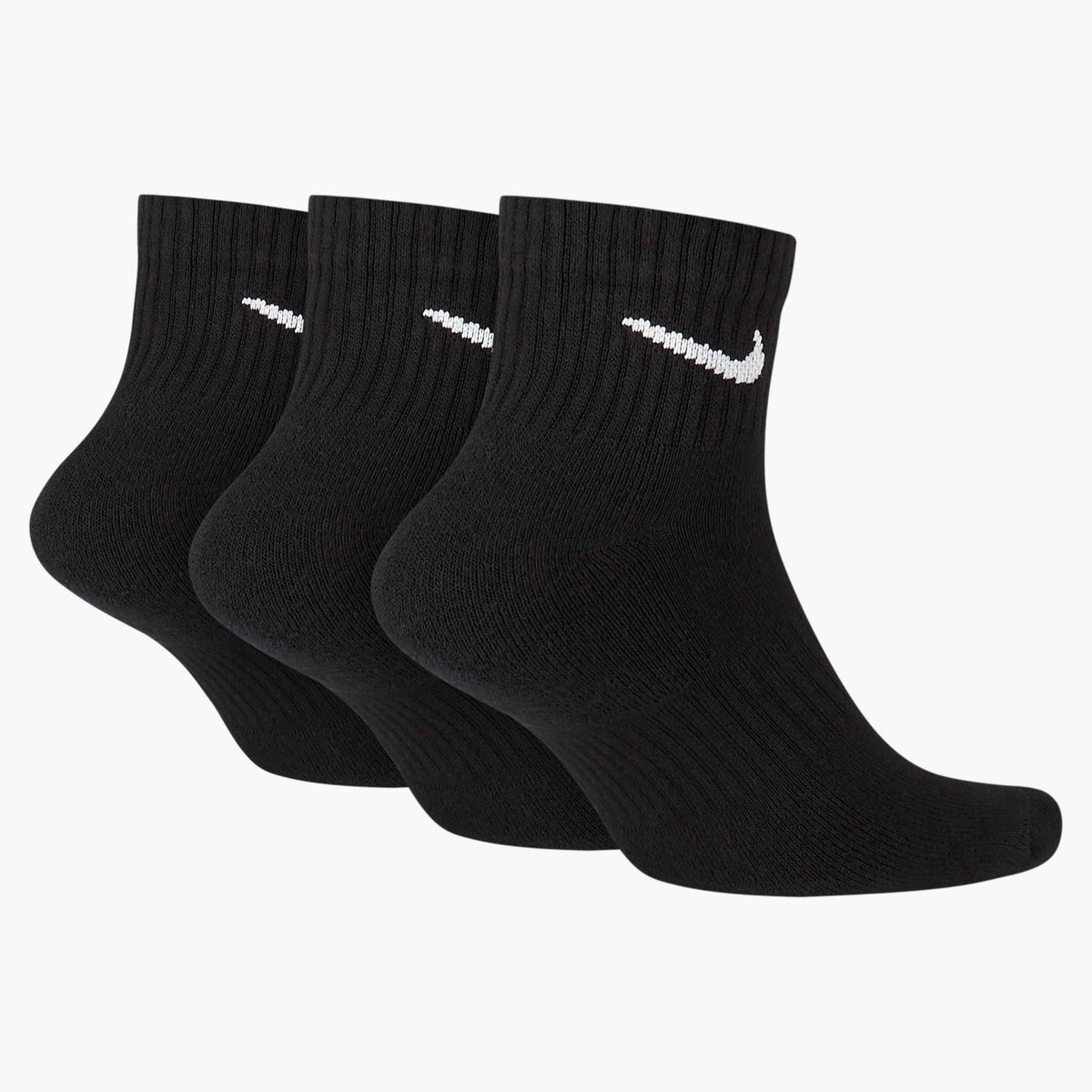 Nike Everyday Cushioned Training Ankle Socks (3 Pairs) - Black / White
