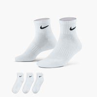 Nike Everyday Cushioned Training Ankle Socks (3 Pairs) - White / Black