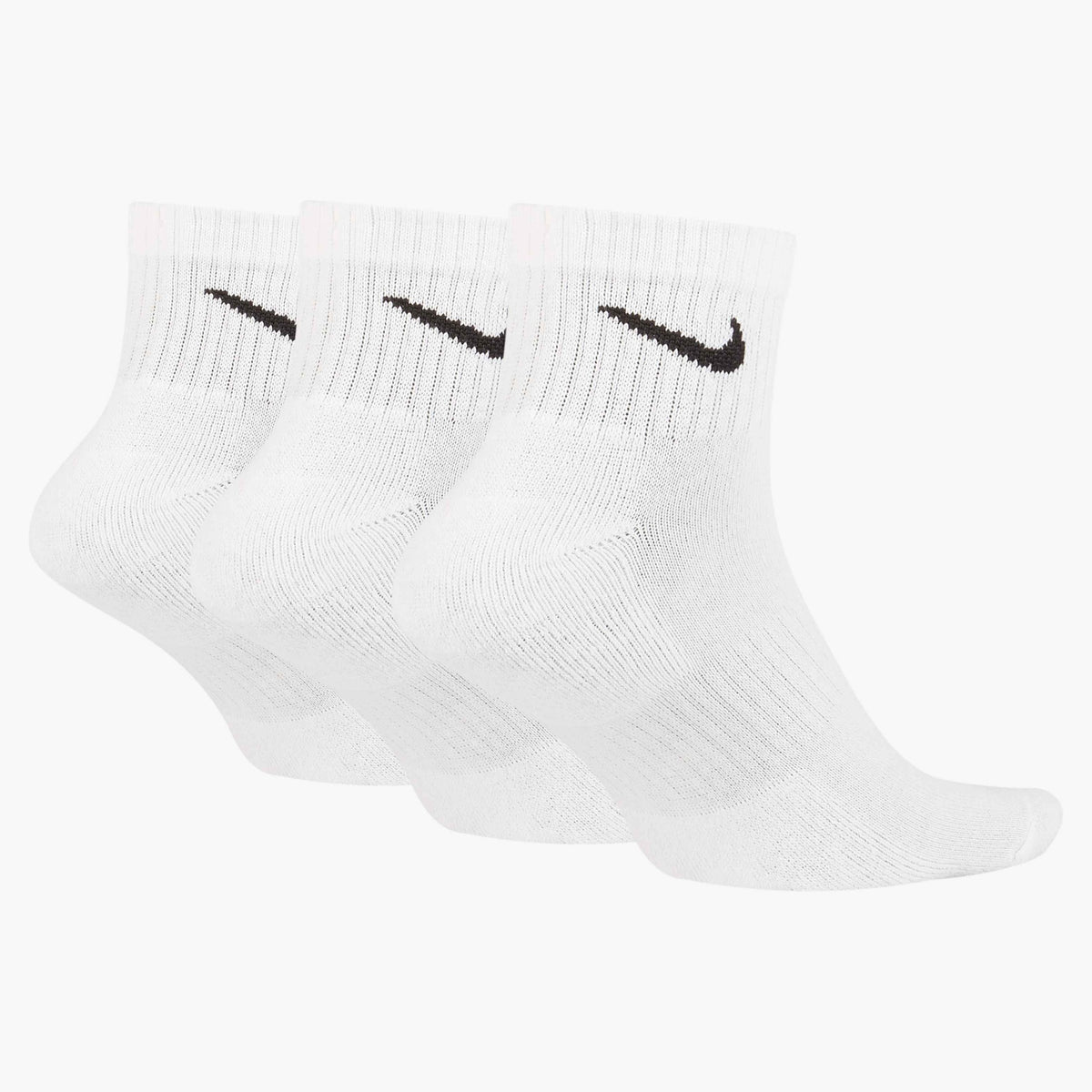 Nike Everyday Cushioned Training Ankle Socks (3 Pairs) - White / Black