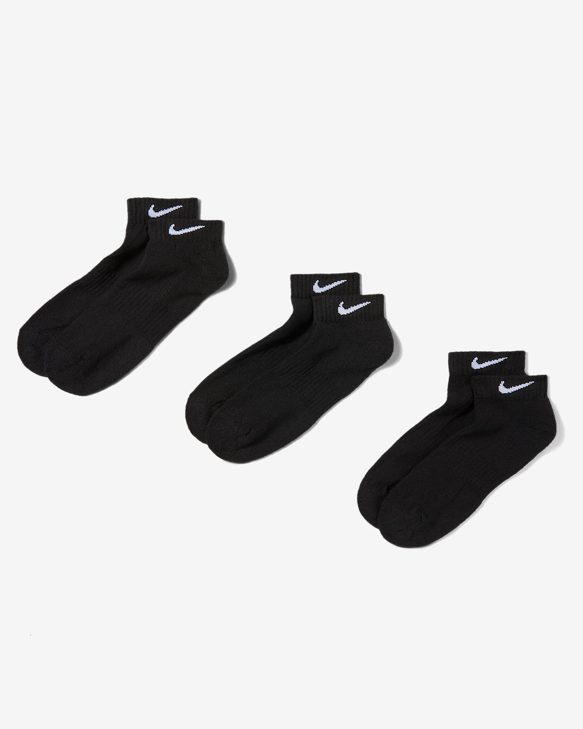 Nike Everyday Cushioned Training Low Socks (3 Pairs) - Black / White